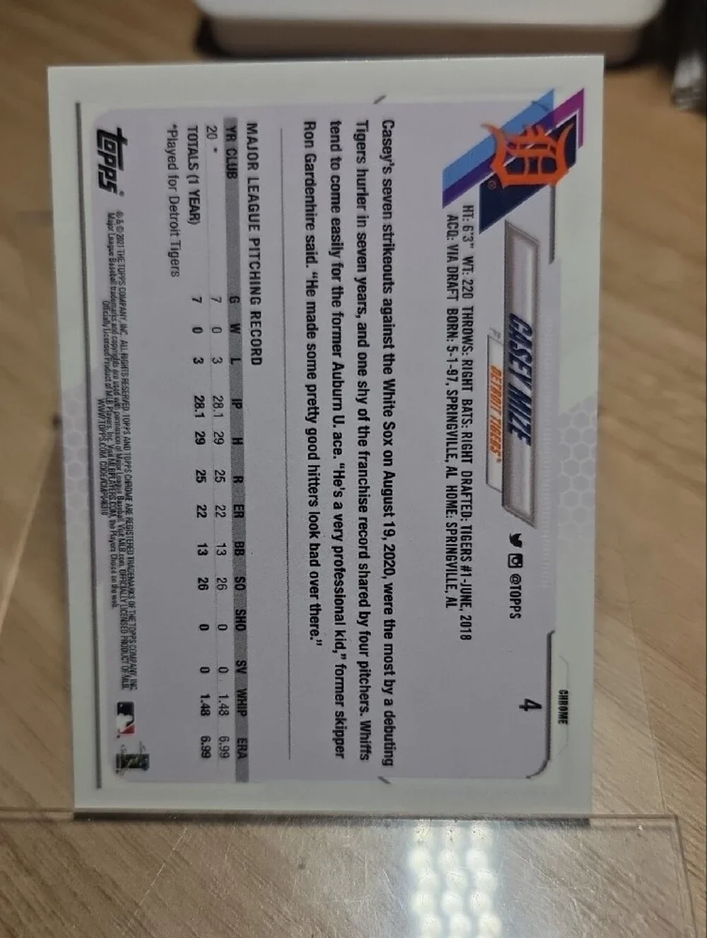 Topps chrome baseball